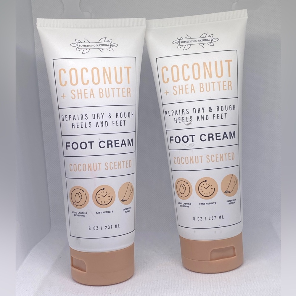 Something Natural Coconut & Shea Butter Foot Cream (2) brand new sealed